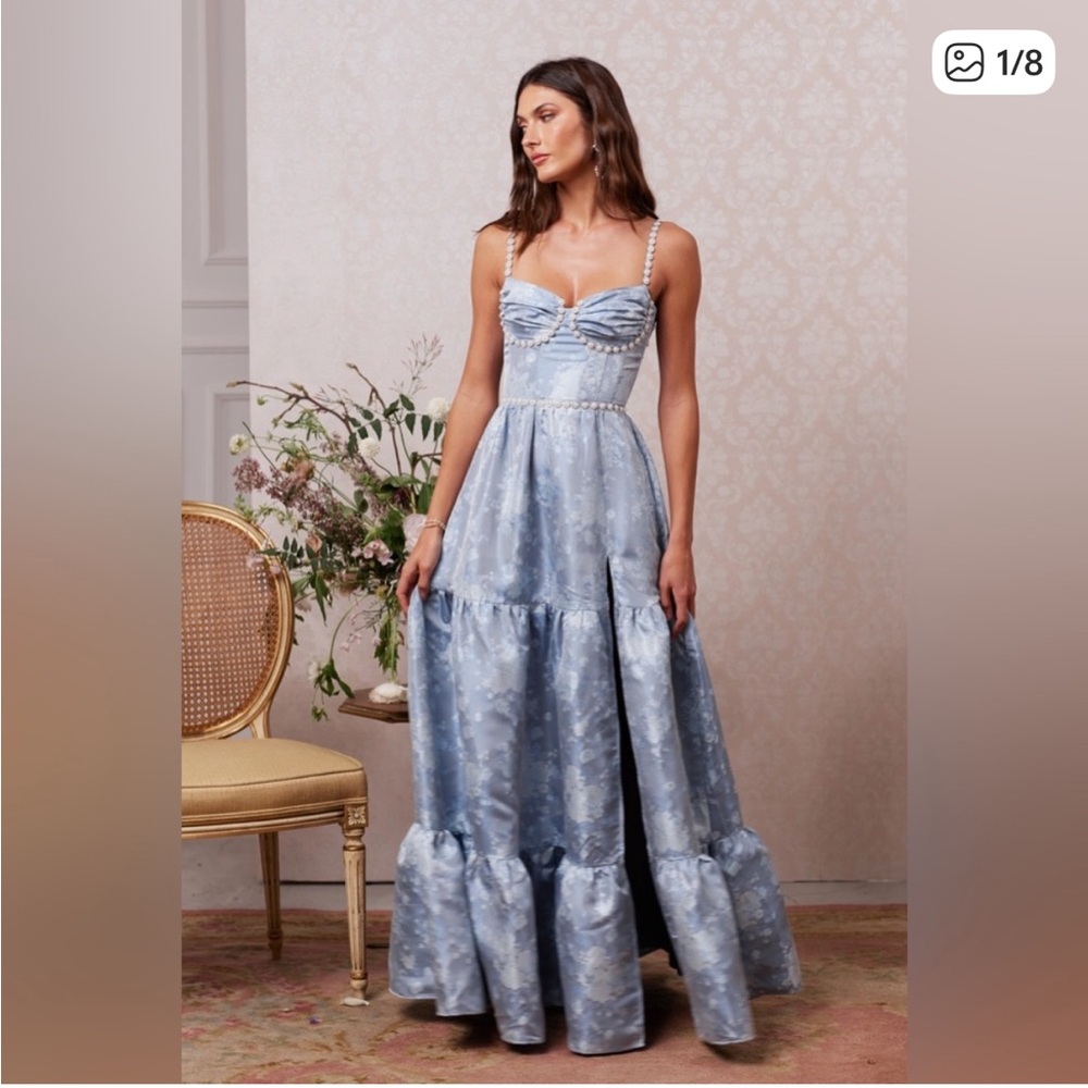 V. Chapman Lucetta Dress in Denim Blue Windsor Size 6